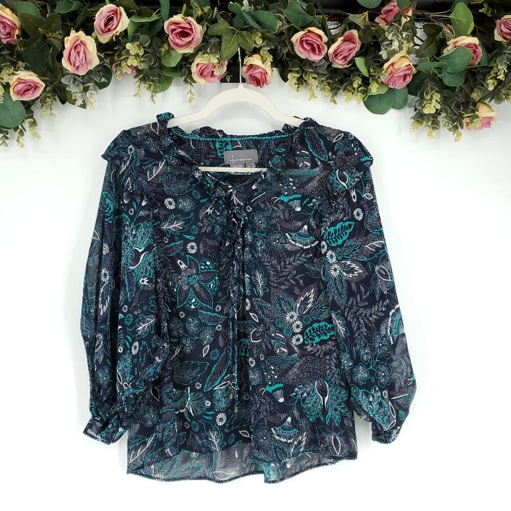 Anthropologie Haida Floral Peasant Top